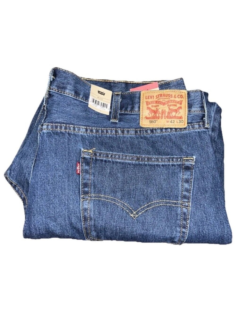 New Levi’s 550 Jeans Men’s 42 X 30 Straight Leg Relaxed Cotton Denim
